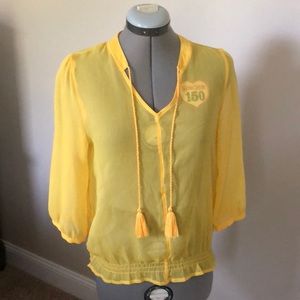 Bright Yellow Sheer Blouse